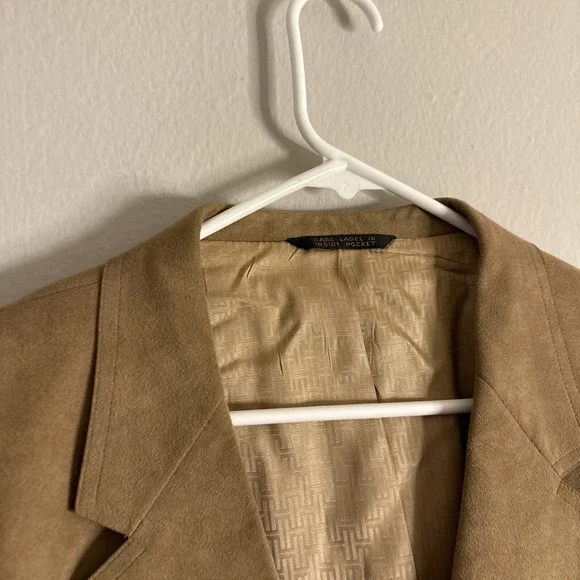 Vintage The Academy Award Clothes Halston Suede Sports Coat Blazer Jacket Sz Xl